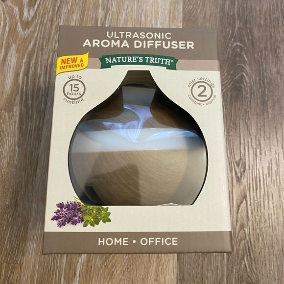 Nature's Truth Ultra-sonic Aromatherapy Wood Aroma Diffuser NEW in Box - Picture 2 of 7